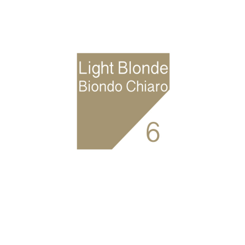 Riquadro di colore biondo chiaro con il nome del colore di riferimento e numero collegato.
