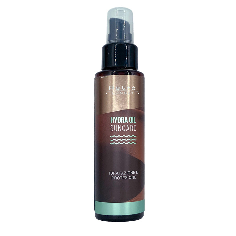 Flacone da 100ml ambra con tappo dispenser nero e cappuccio trasparente.