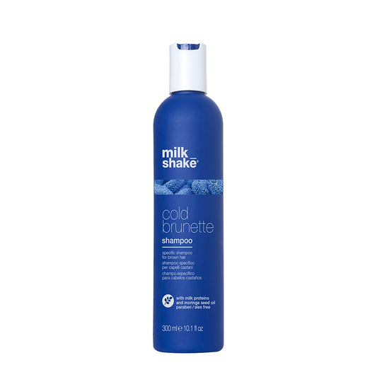 Flacone blu con tappo flip top bianco e blu. Piccola immagine con semi di moringa   sulla parte frontale.