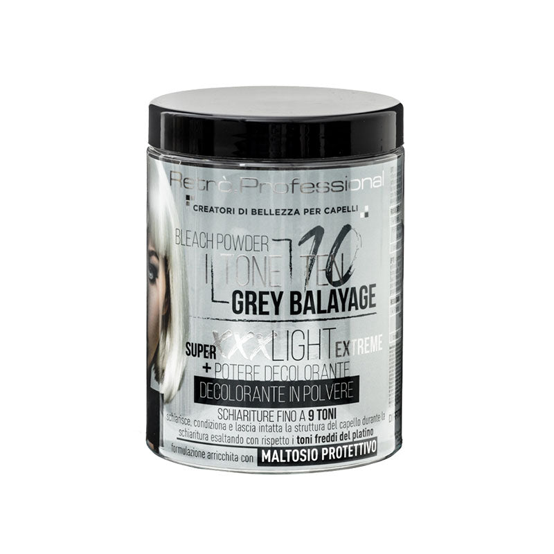 Retrò Professional Bleach Powder I-Tone Ten Grey Balayage Decolorante in polvere
